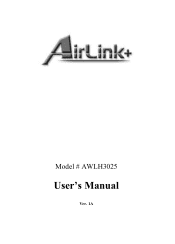 Airlink AWLH3025 Manual