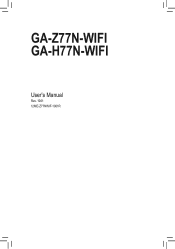 Gigabyte GA-H77N-WIFI Manual