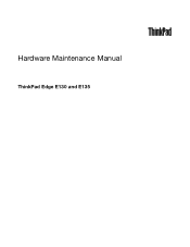 Lenovo ThinkPad Edge E130 Hardware Maintenance Manual