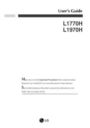 LG L1770H-BF User Guide