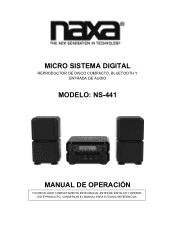 Naxa NS-441 Spanish Manual