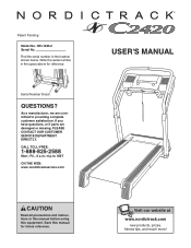NordicTrack C2420 Treadmill English Manual