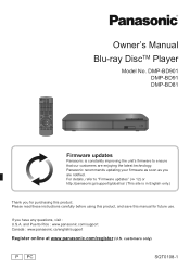 Panasonic DMP-BD81 DMP-BD81 Owner's Manual (English)