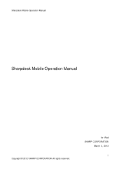 Sharp MX-5111N Sharpdesk Mobile Operation Manual