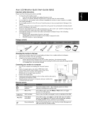 Acer S273HL Quick Start Guide