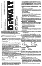 Dewalt D26441 Instruction Manual