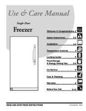 Frigidaire PLFU1778ES Use and Care Manual