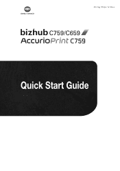 Konica Minolta bizhub C759 bizhub C759/C659 Quick Start Guide