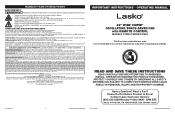 Lasko T42954 User Manual