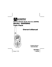 Audiovox GMRS862 Owners Manual