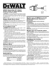 Dewalt DW0521 Instruction Manual
