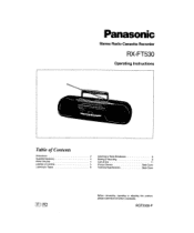 Panasonic RX-FT530A RXFT530 User Guide