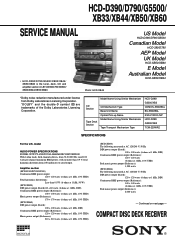 Sony HCD-D390 Service Manual