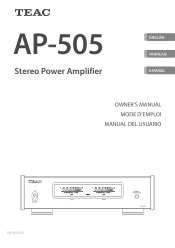 TEAC AP-505 Owners Manual EN FR SP