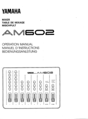 Yamaha AM602 Owner's Manual (image)