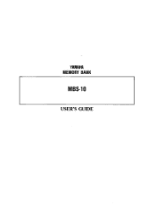 Yamaha MBS-10 Owner's Manual (image)