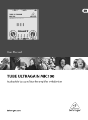 Behringer TUBE ULTRAGAIN MIC100 Manual