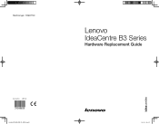 Lenovo IdeaCentre B320 Lenovo IdeaCentre B3 Series Hardware Replacement Guide V2.0