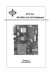 MSI K8T800 User Guide