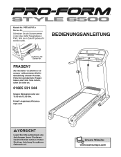 ProForm Style 6500 Treadmill German Manual
