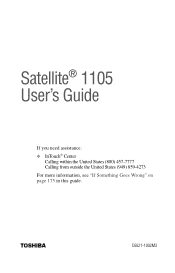 Toshiba Satellite 1105 User Guide