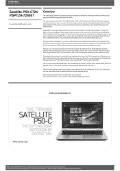 Toshiba Satellite P50 PSPT2A Detailed Specs for Satellite P50 PSPT2A-724001 AU/NZ; English