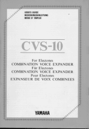 Yamaha CVS-10 Owner's Manual (image)