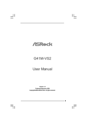 ASRock G41M-VS2 User Manual