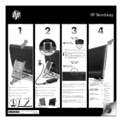 HP TouchSmart 600-1270d Setup Poster (English, 한국어, 简体中文, 繁體中文) (Page 1)
