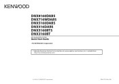 Kenwood DNX5160BTS Quick Start Guide