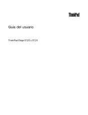 Lenovo ThinkPad Edge E120 (Spanish) User Guide