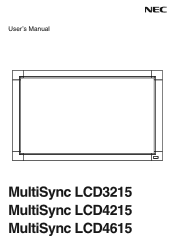 NEC LCD4615 Users Manual