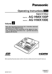 Panasonic AG-HMX100 Operating Instructions-Advanced