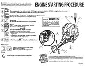 Ryobi RY40225 Engine Starting Procedure