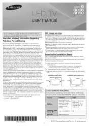 Samsung UN50EH6000F User Manual Ver.1.0 (English)