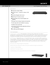 Sony DVP-SR200P/B Marketing Specifications