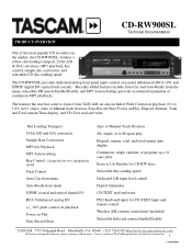 TEAC CD-RW900SL CD-RW900SL Technical Documentation