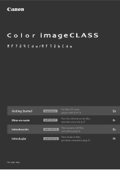 Canon Color imageCLASS MF729Cdw Getting Started Guide