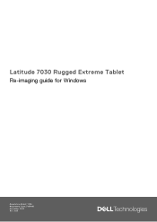 Dell Latitude 7030 Rugged Extreme Tablet Re-imaging guide for Windows