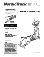 NordicTrack E 11.6 Elliptical Italian Manual