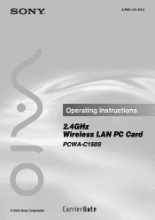 Sony PCWA-C150S Operating Instructions