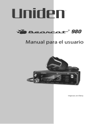 Uniden BEARCAT 980 Spanish Owner's Manual