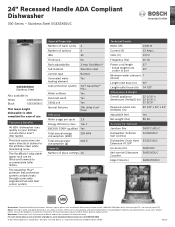 Bosch SGE53X55UC Product Spec Sheet