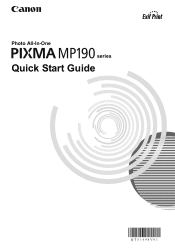 Canon MP190 Quick Start Guide