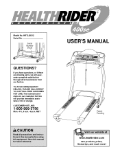 HealthRider 400 Se English Manual