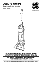 Hoover UH70400 Manual