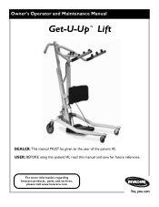 Invacare GHS350 Owners Manual