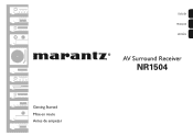 Marantz NR1504 Getting Started in English