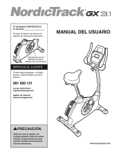 NordicTrack Gx 3.1 Bike Spanish Manual