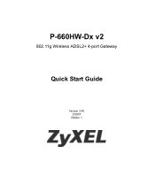 ZyXEL P-660HW-D1 v2 Quick Start Guide